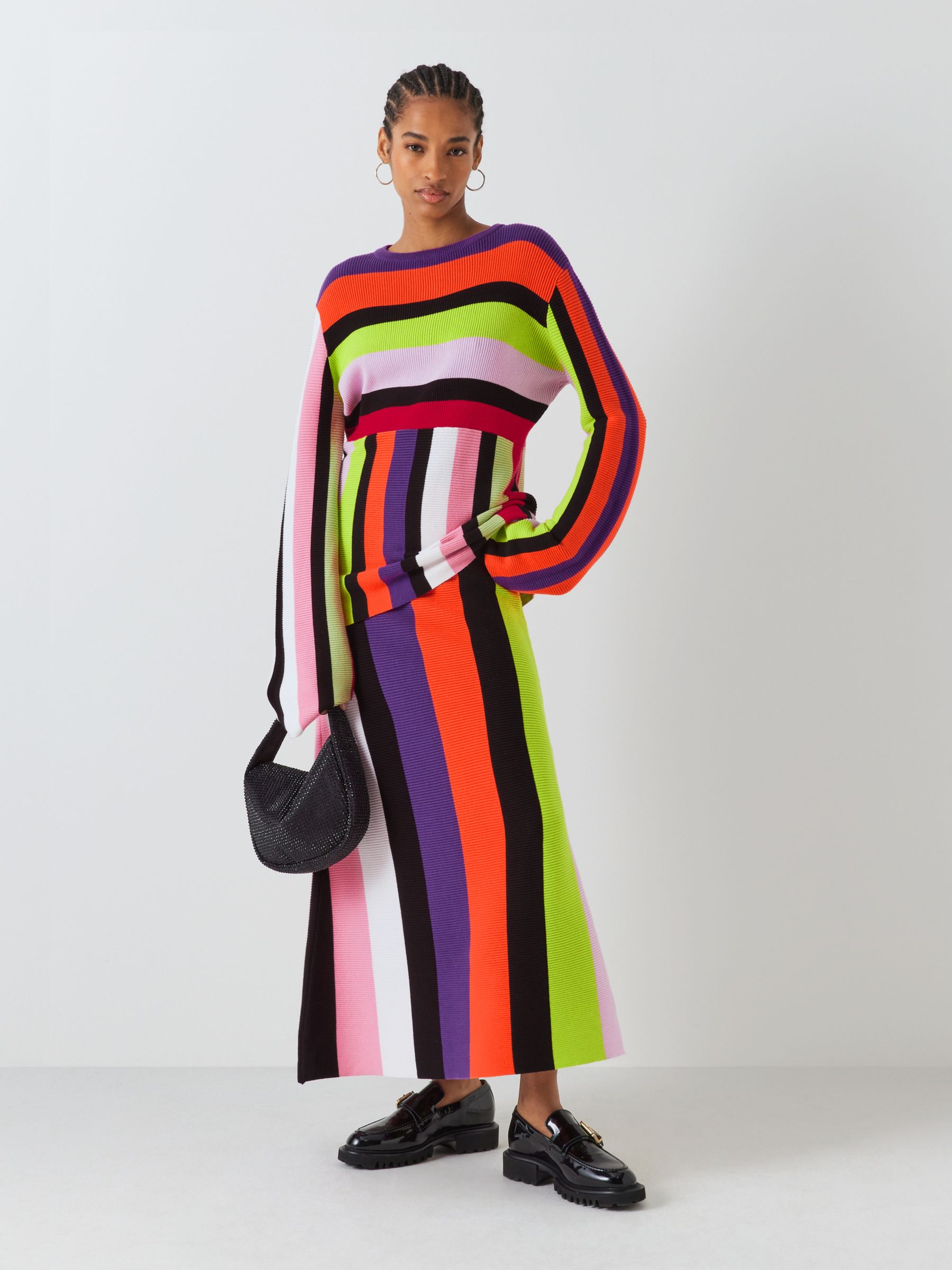 Buy Olivia Rubin Paulina Stripe Maxi Skirt, Multi Online at johnlewis.com
