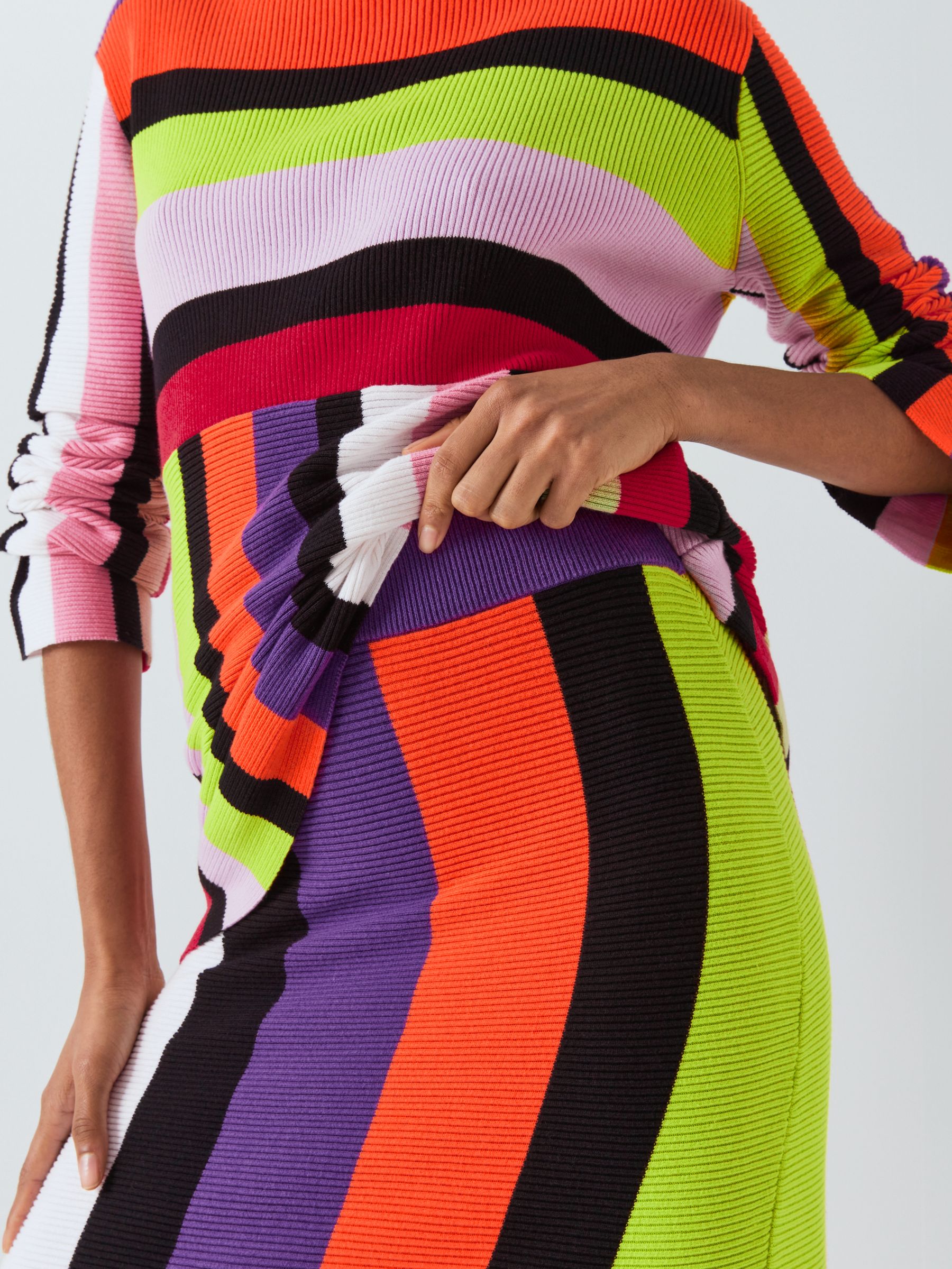 Buy Olivia Rubin Paulina Stripe Maxi Skirt, Multi Online at johnlewis.com