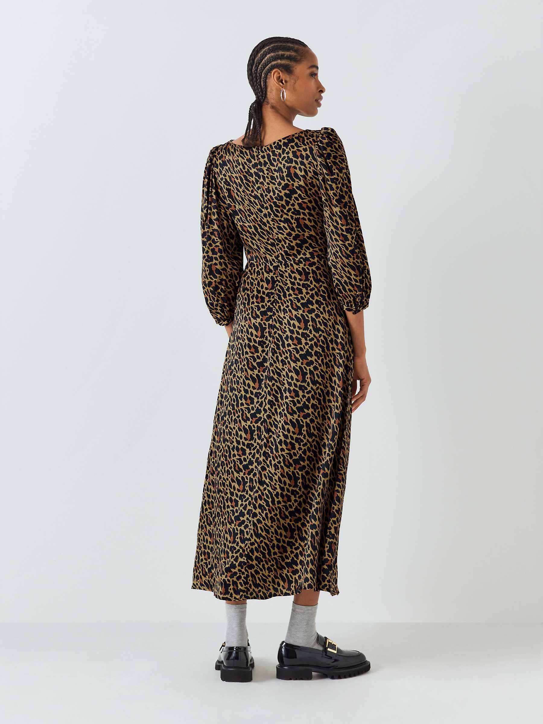 Buy Olivia Rubin Lara Animal Print Midi Dress, Brown Online at johnlewis.com