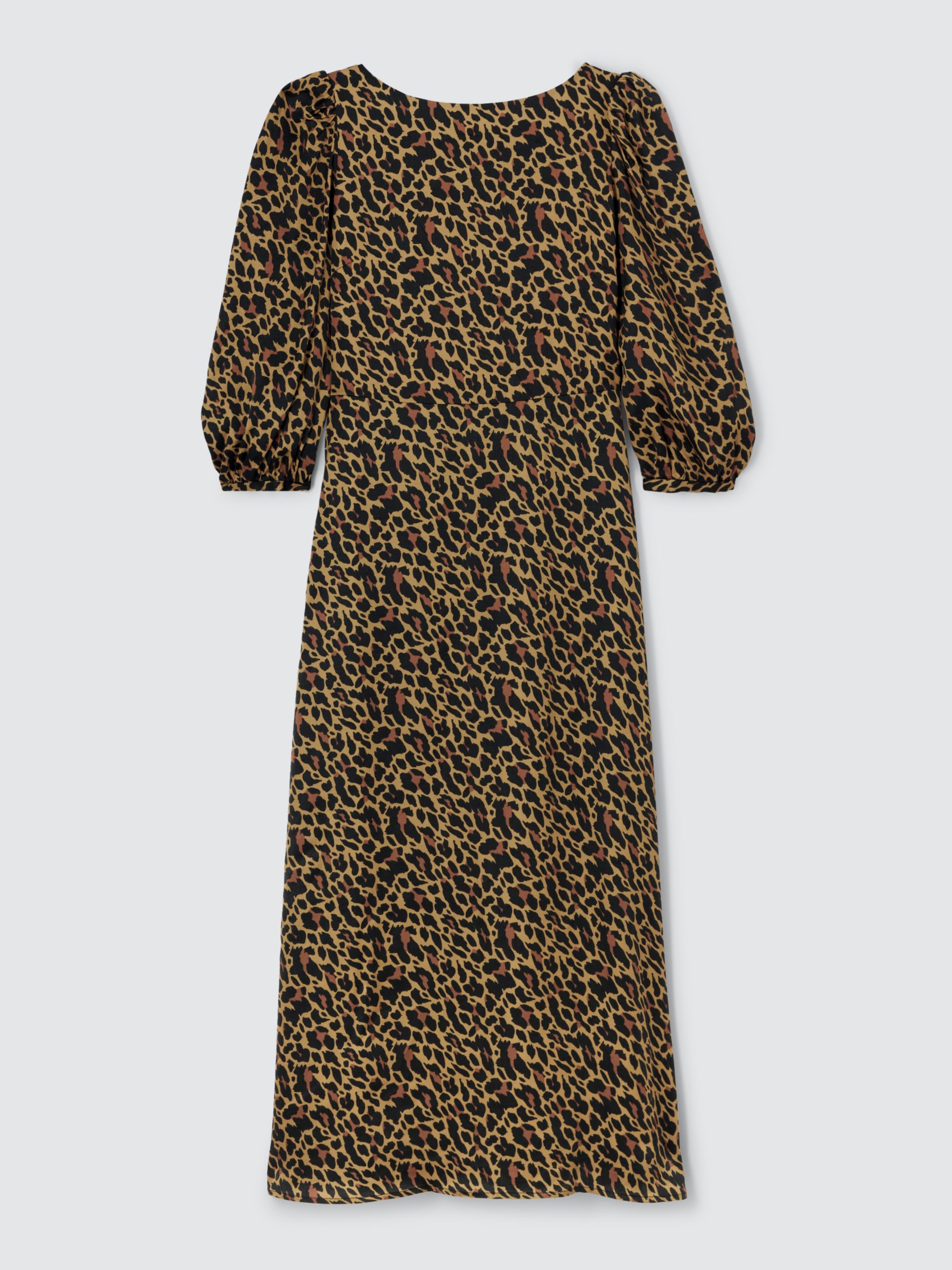 Olivia Rubin Lara Animal Print Midi Dress, Brown, 6