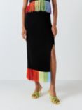 Olivia Rubin Faye Rainbow Fringe Skirt, Black