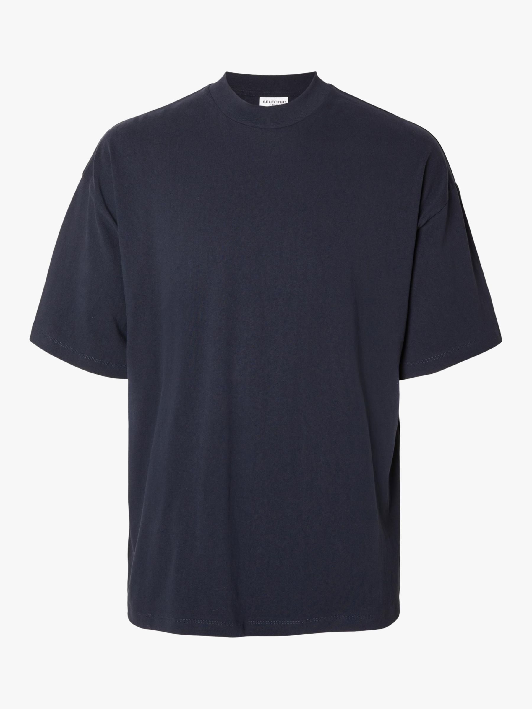 SELECTED HOMME Organic Cotton Blend Essential T-Shirt, Sky Captain, M