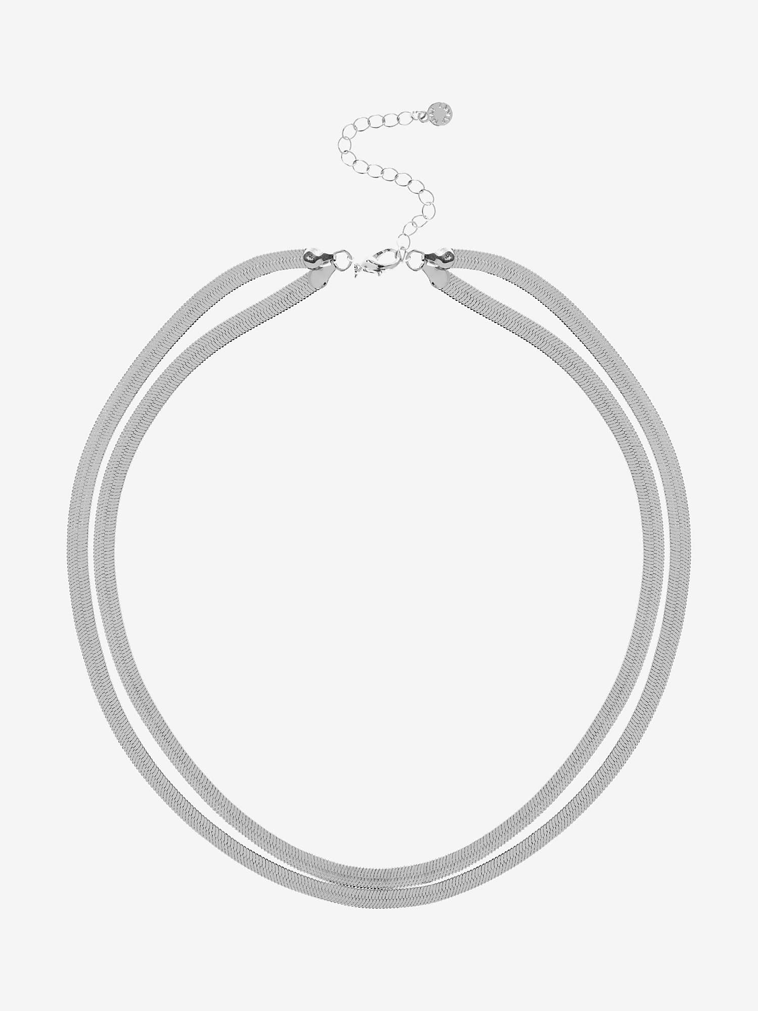 Buy Mint Velvet Silver Tone Snake Layered Necklace, Silver Online at johnlewis.com