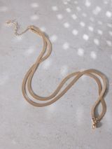 HUSH Aster Snake Chain Layered Necklace, Silver at John Lewis