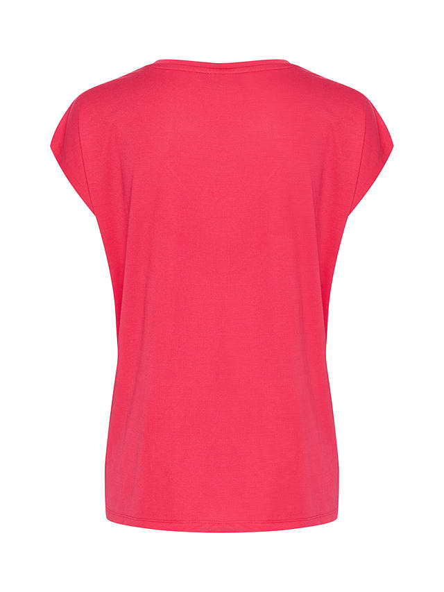 KAFFE Lise V-Neck T-Shirt, Virtual Pink