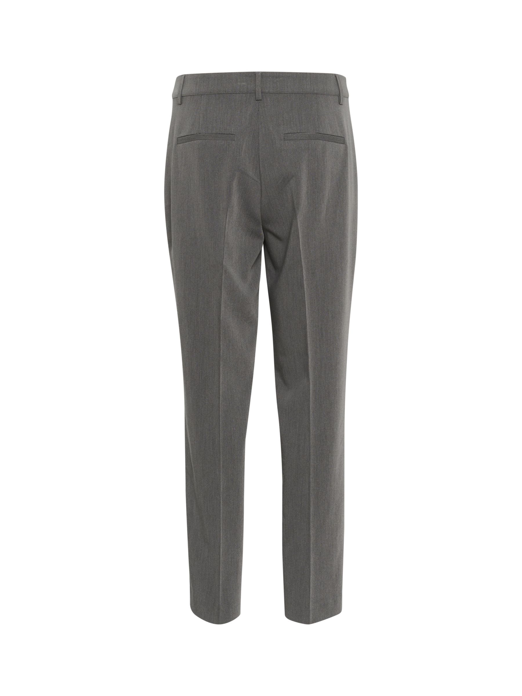 KAFFE Sakura Zip Trousers, Dark Grey Melange at John Lewis & Partners