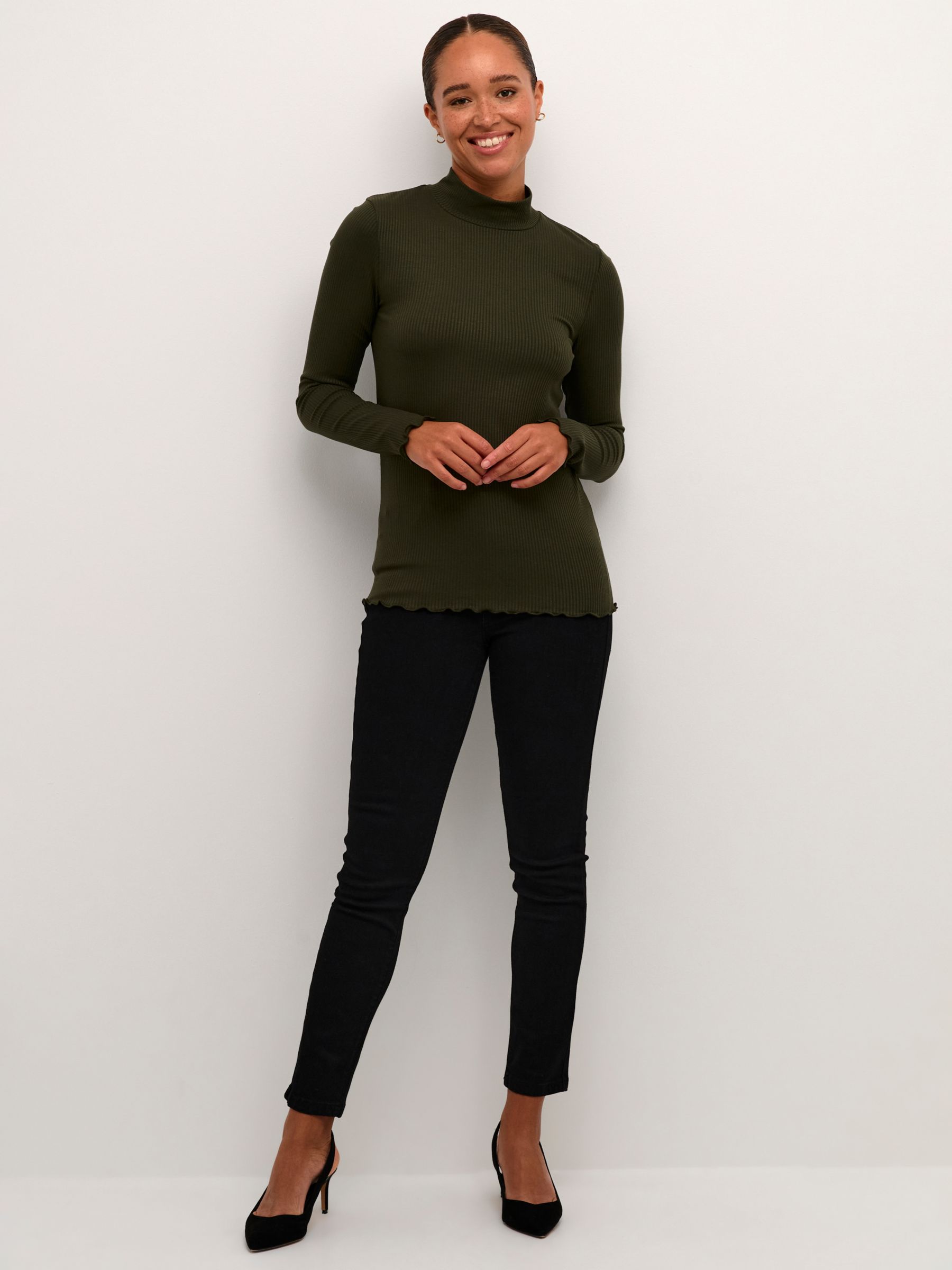 Buy KAFFE Drew Turtleneck Long Sleeve T-Shirt Online at johnlewis.com