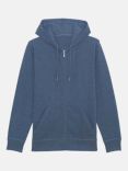 British Boxers Zip Up Lounge Hoodie, Heather Blue