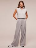 Mint Velvet Wide Leg Trousers, Light Grey