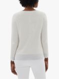 James Lakeland Metallic Detail Wool Blend Jumper, White