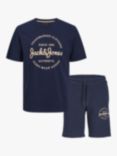 Jack & Jones Kids' Forest Logo T-Shirt & Jogger Shorts Set, Navy