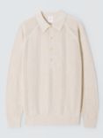 John Lewis Long Sleeve Cotton Textured Knit Polo