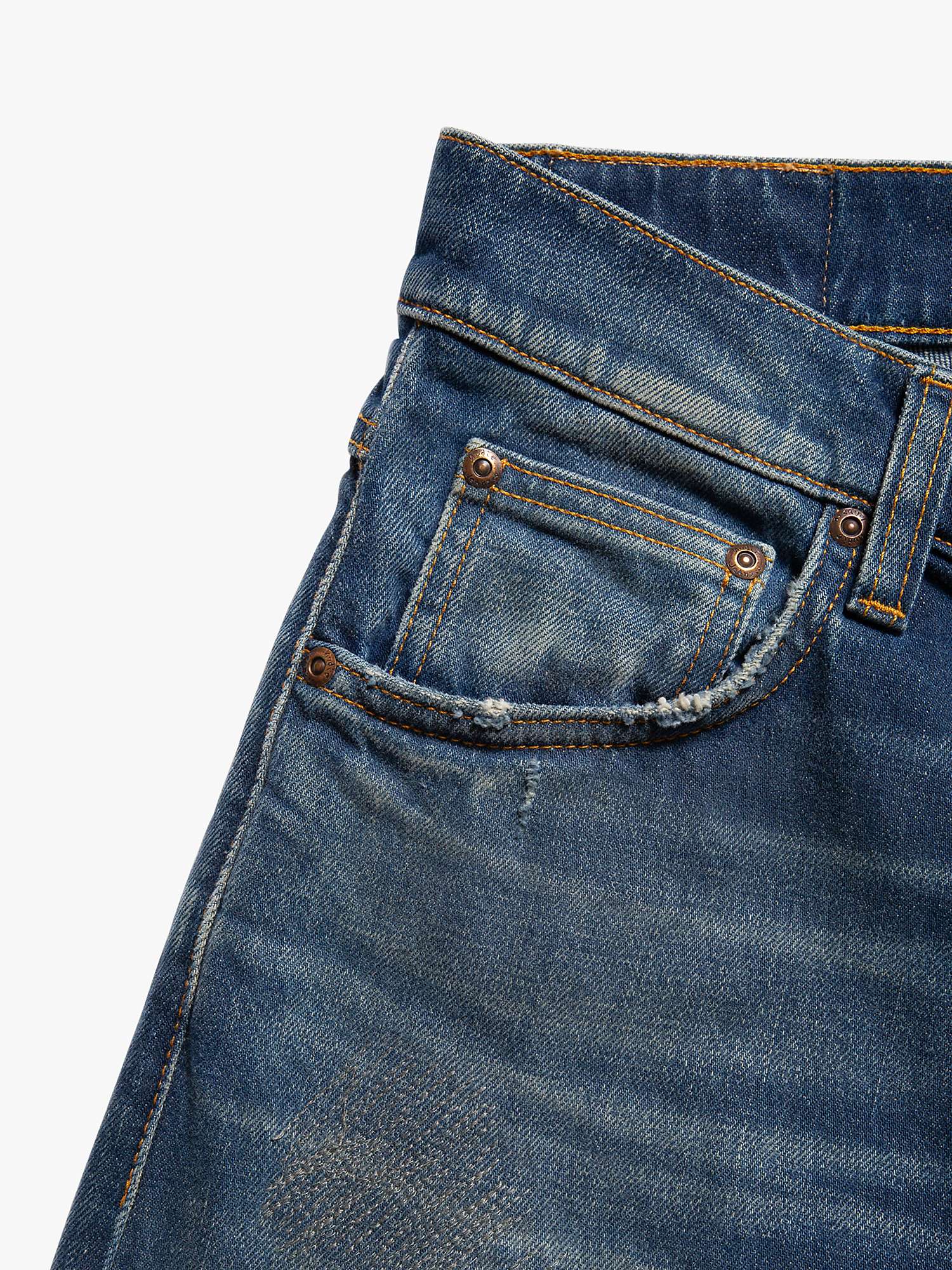 Buy Nudie Jeans Lean Dean Worn Slim Fit Jeans, Blue Online at johnlewis.com