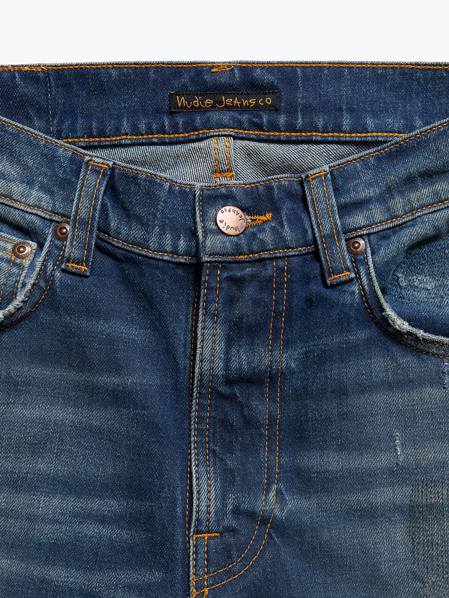 Buy Nudie Jeans Lean Dean Worn Slim Fit Jeans, Blue Online at johnlewis.com