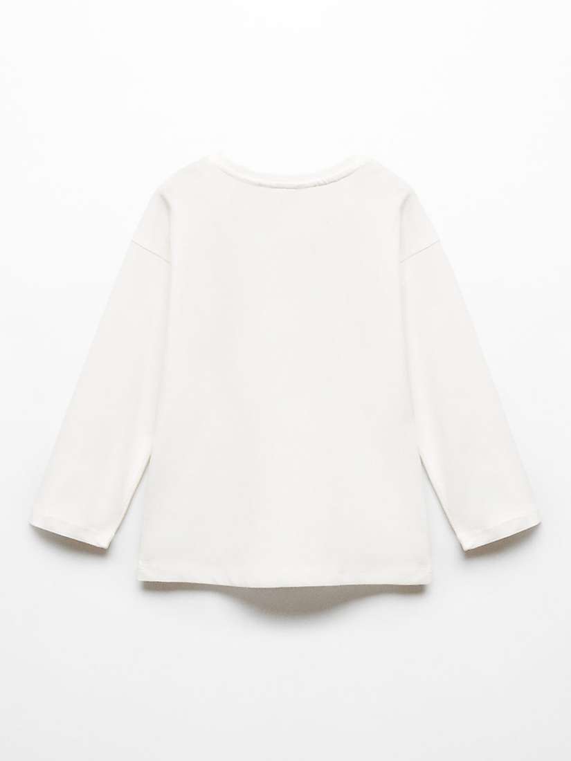 Buy Mango Baby Little Princess Embellished T-Shirt, Natural White Online at johnlewis.com