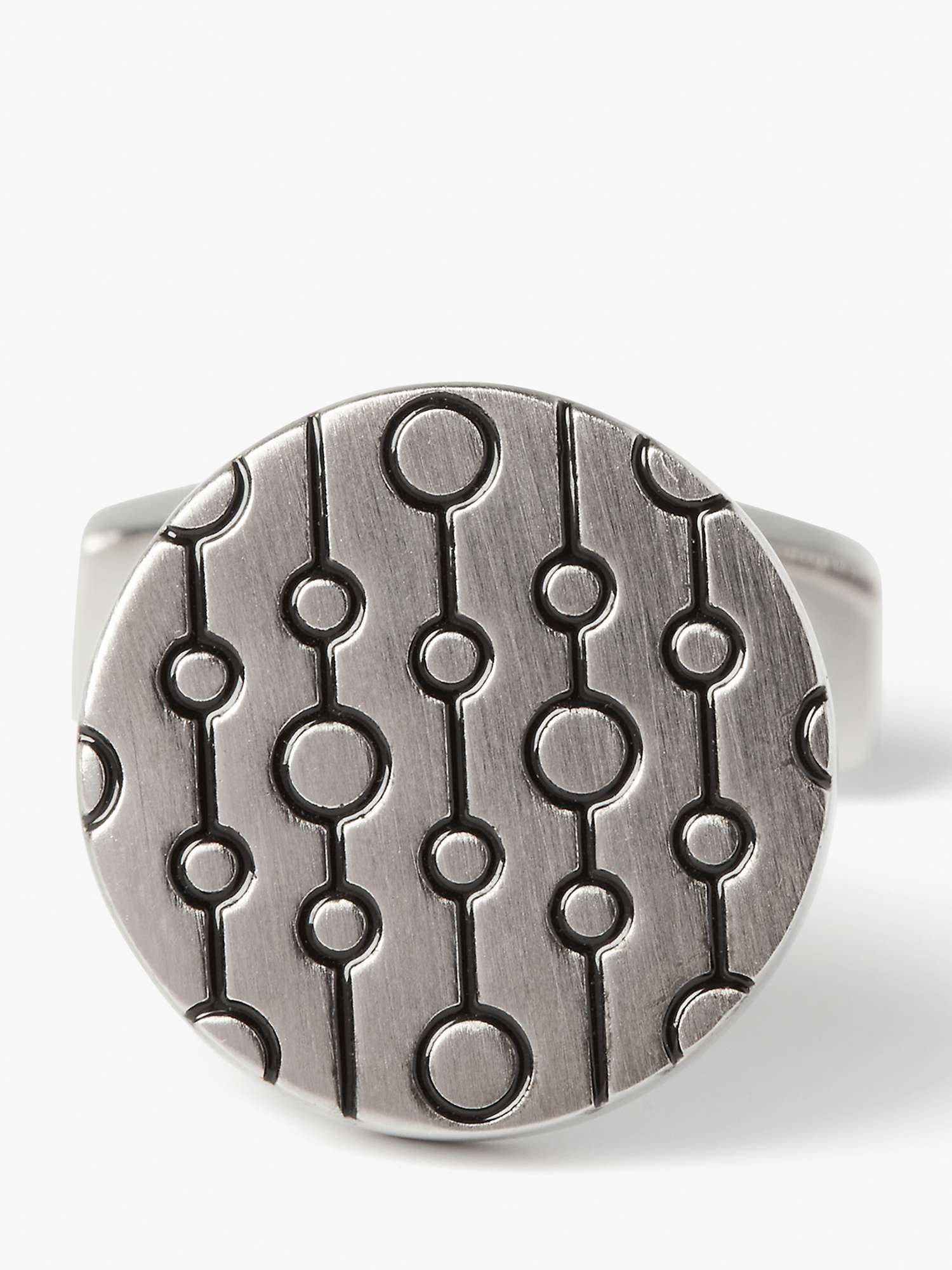 Buy Simon Carter 70's Embossed Chain Cufflinks, Silver Online at johnlewis.com