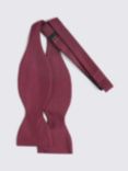 Moss Silk Self Tie Bow Tie, Dark Red