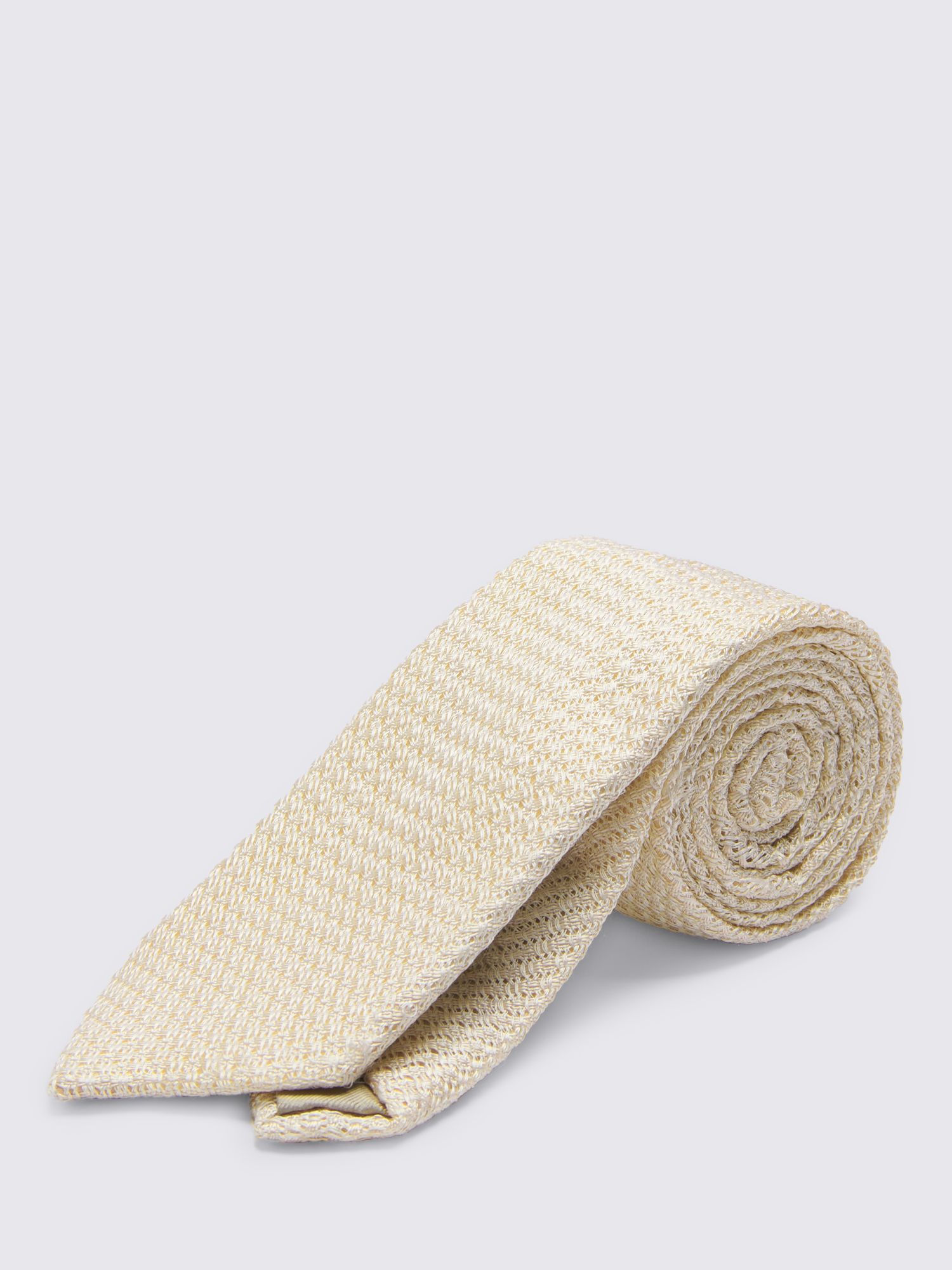 Moss Textured Tie, Beige at John Lewis & Partners