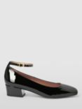 John Lewis Adorn Patent Leather Court Shoes, Black