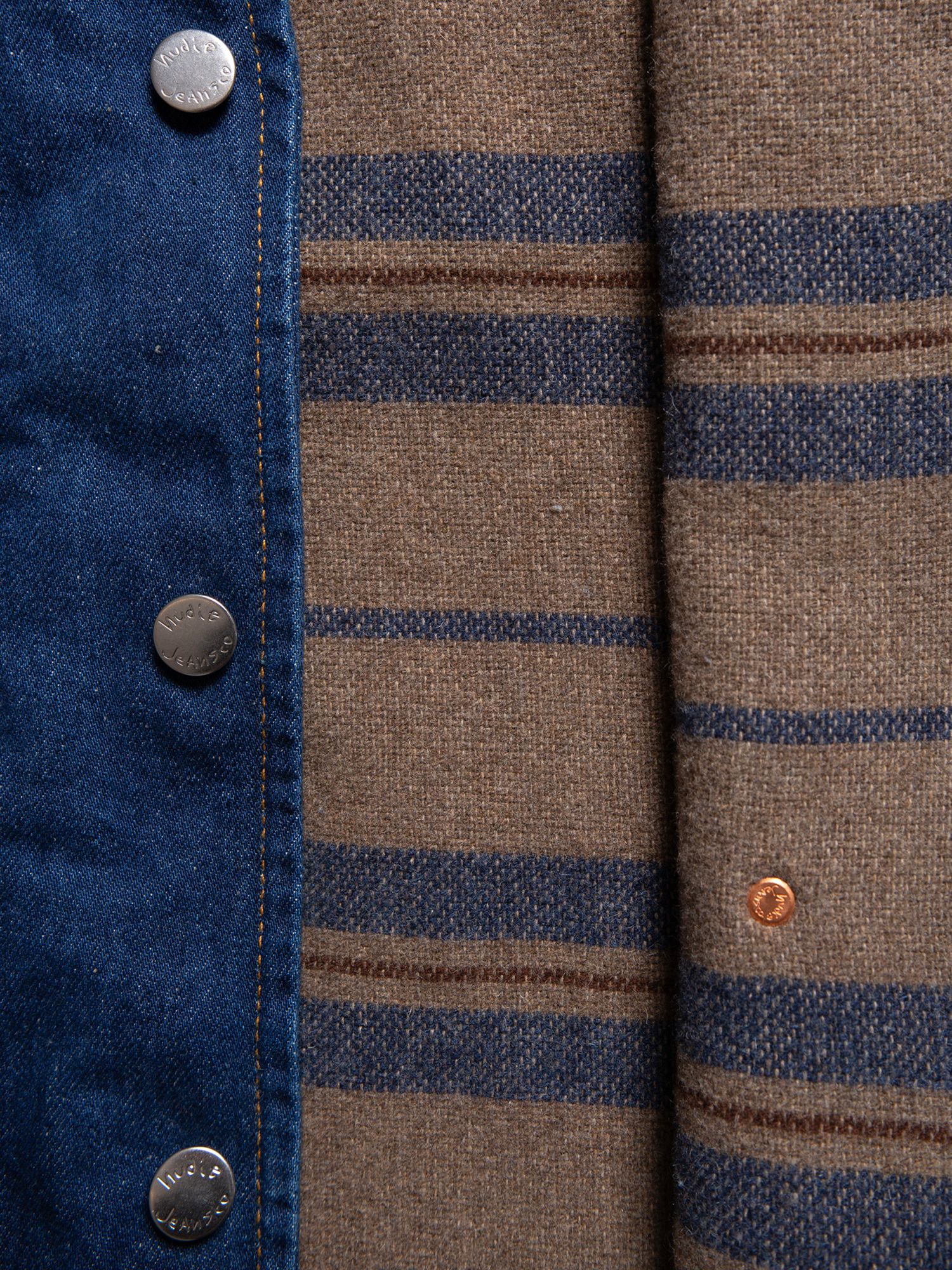 Nudie Jeans Harry Organic Cotton Denim Vest, Blue, XL
