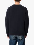 Nudie Jeans August Organic Wool Crew Neck Jumper, Blue