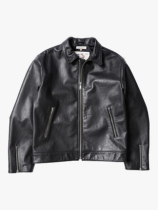Nudie Jeans Eddy Rider Leather Jacket, Black