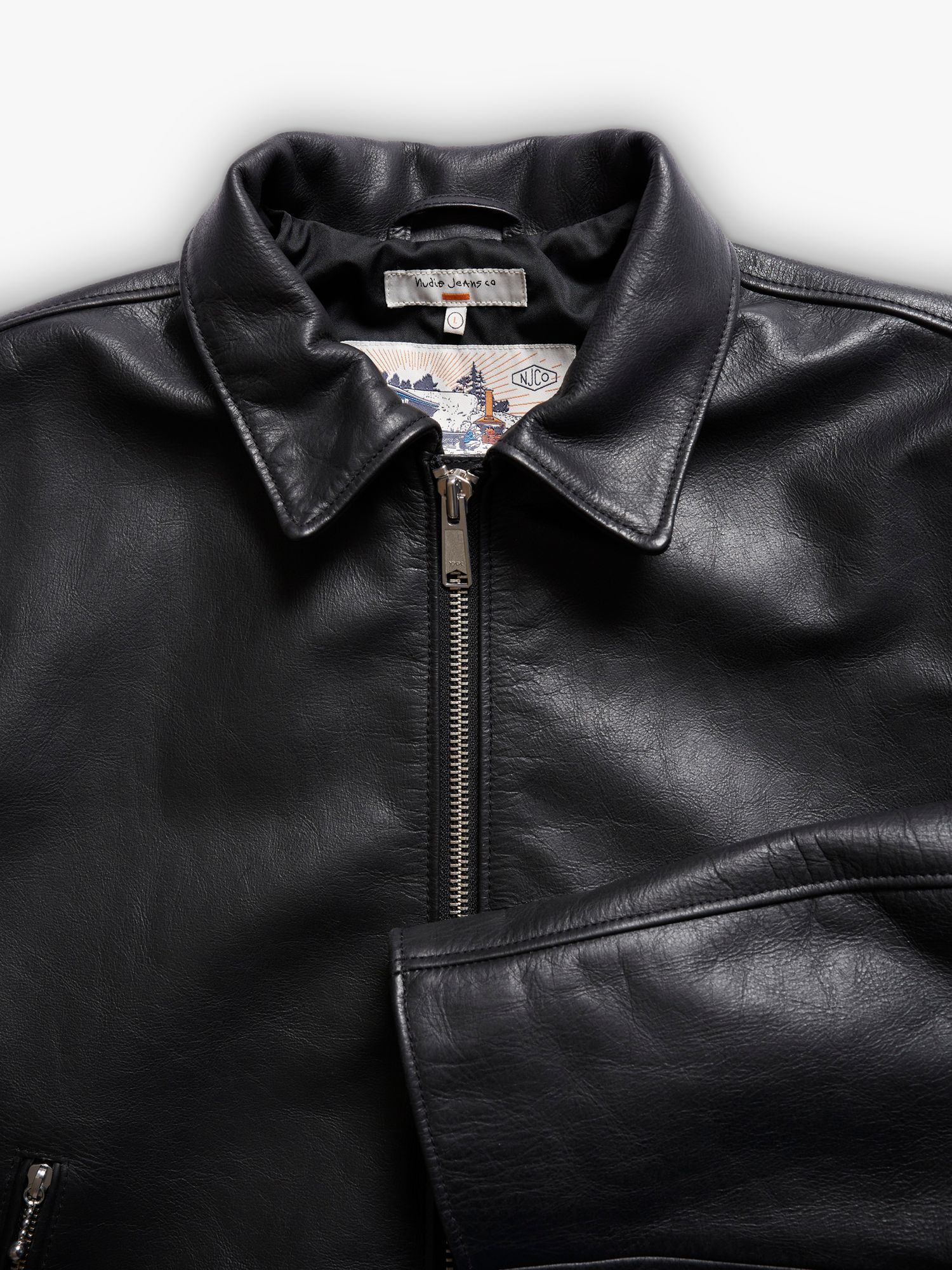 Nudie leather sale biker jacket