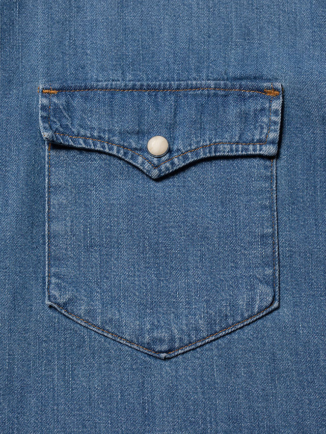 Nudie Jeans George Organic Cotton Denim Shirt, Blue