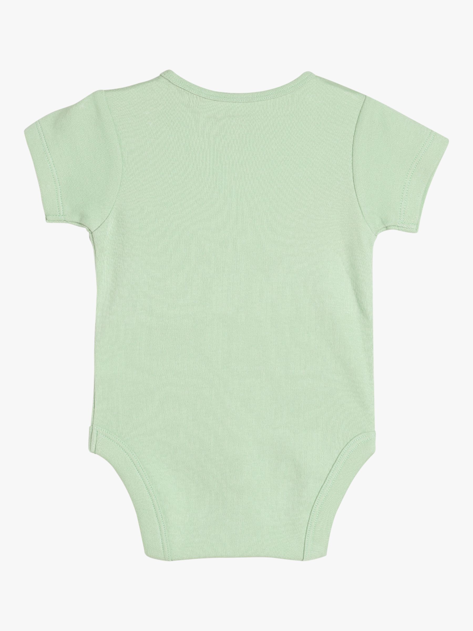 Buy Mini Cuddles Baby Aeroplane Graphic Bodysuit & Shorts Set, Green/Multi Online at johnlewis.com