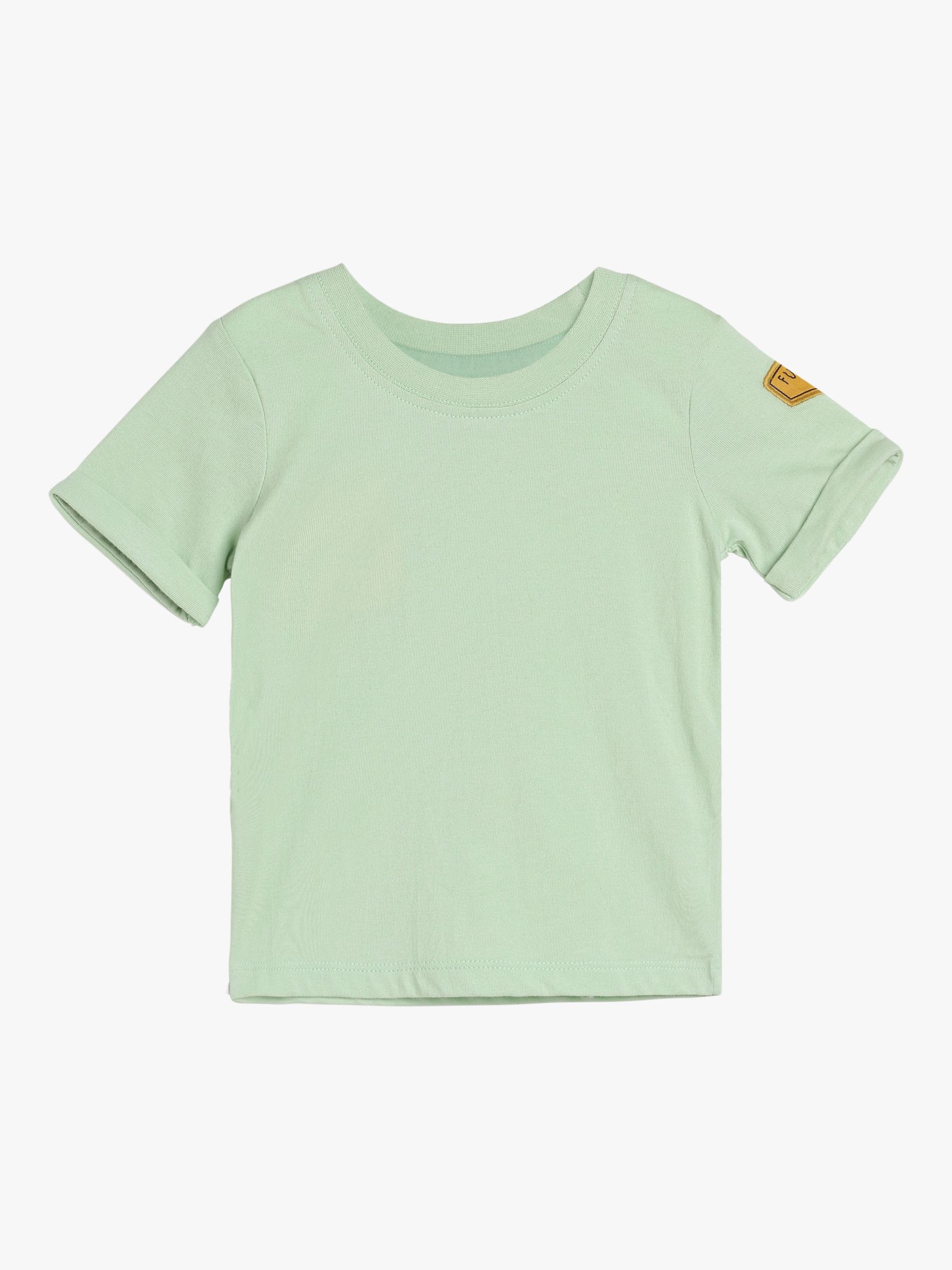 Mini Cuddles Baby Badge T-Shirt & Globe Trotter Print Dungarees Set, Grey/Multi, 9-12 months