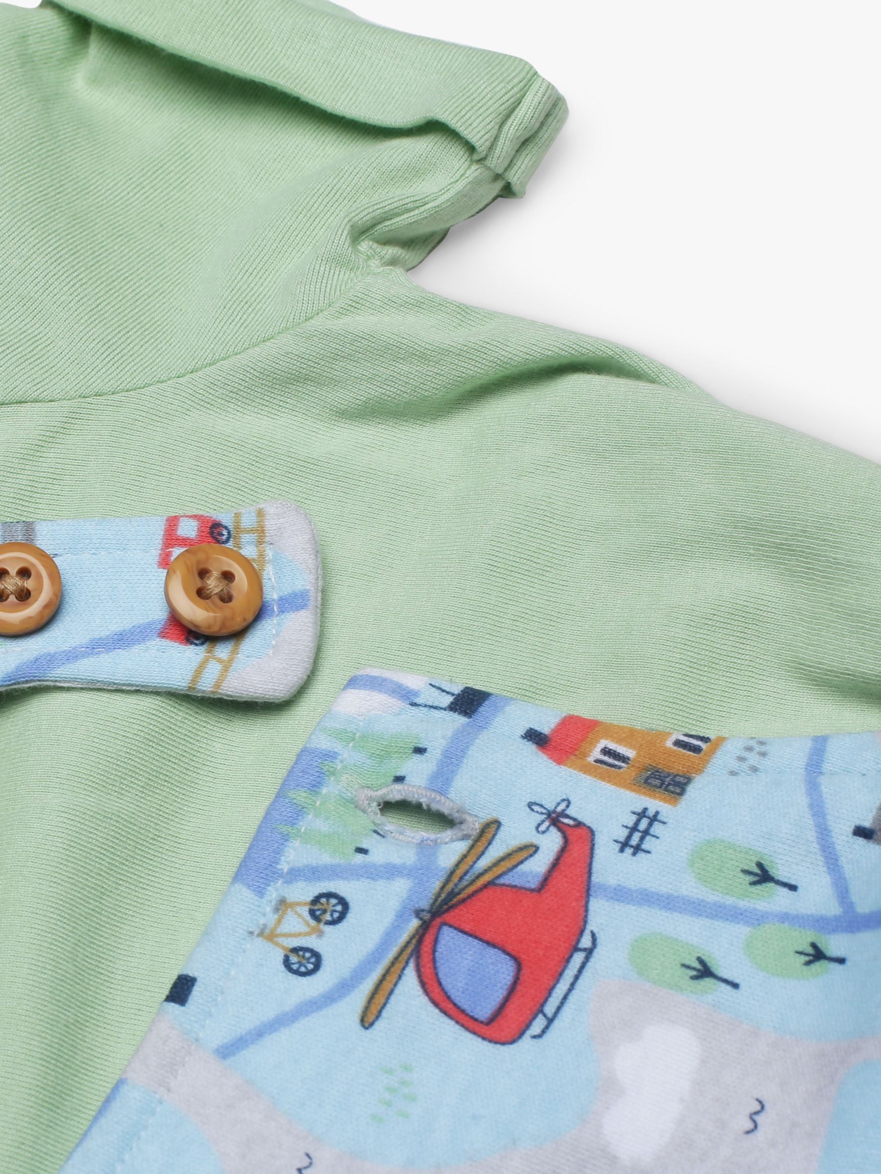 Mini Cuddles Baby Badge T-Shirt & Globe Trotter Print Dungarees Set, Grey/Multi, 9-12 months