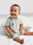 Mini Cuddles Baby Bunny Sleepsuit, Pink Bunny at John Lewis & Partners