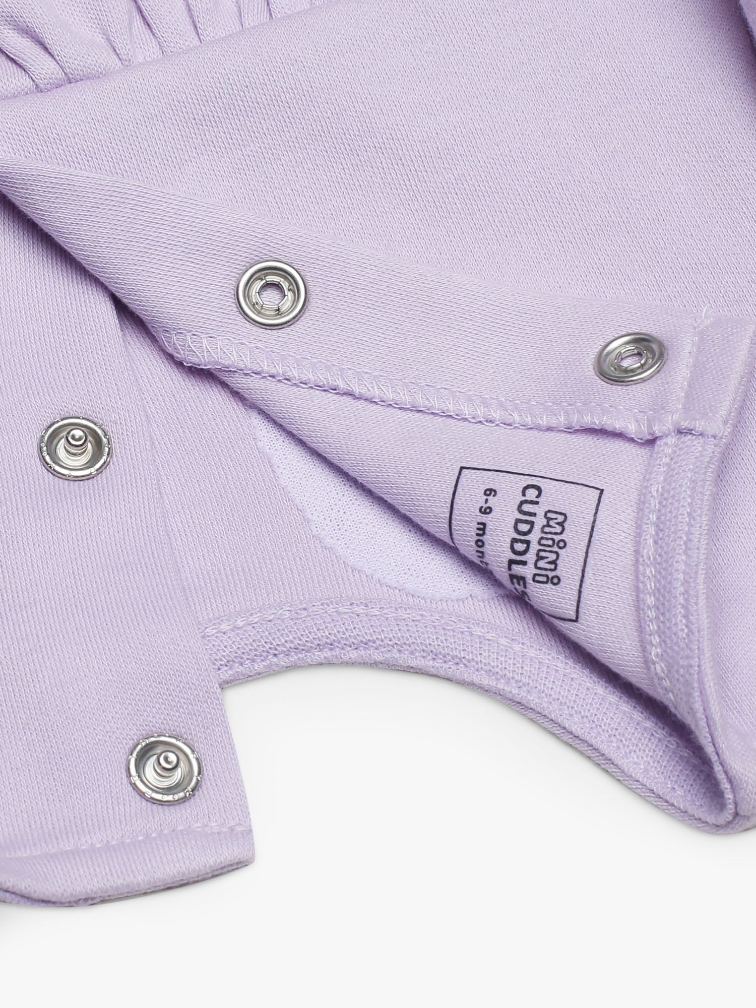 Mini Cuddles Baby Floral Embroidered Integral Bodysuit Dress, Purple Multi, 3-6 months