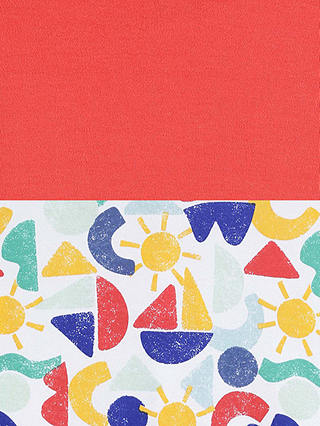 Mini Cuddles Baby Sun & Coastal Graphic Romper, Pack of 2, Red/Multi