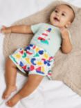 Mini Cuddles Baby Lighthouse Graphic Bodysuit & Shorts Set, Green/Multi