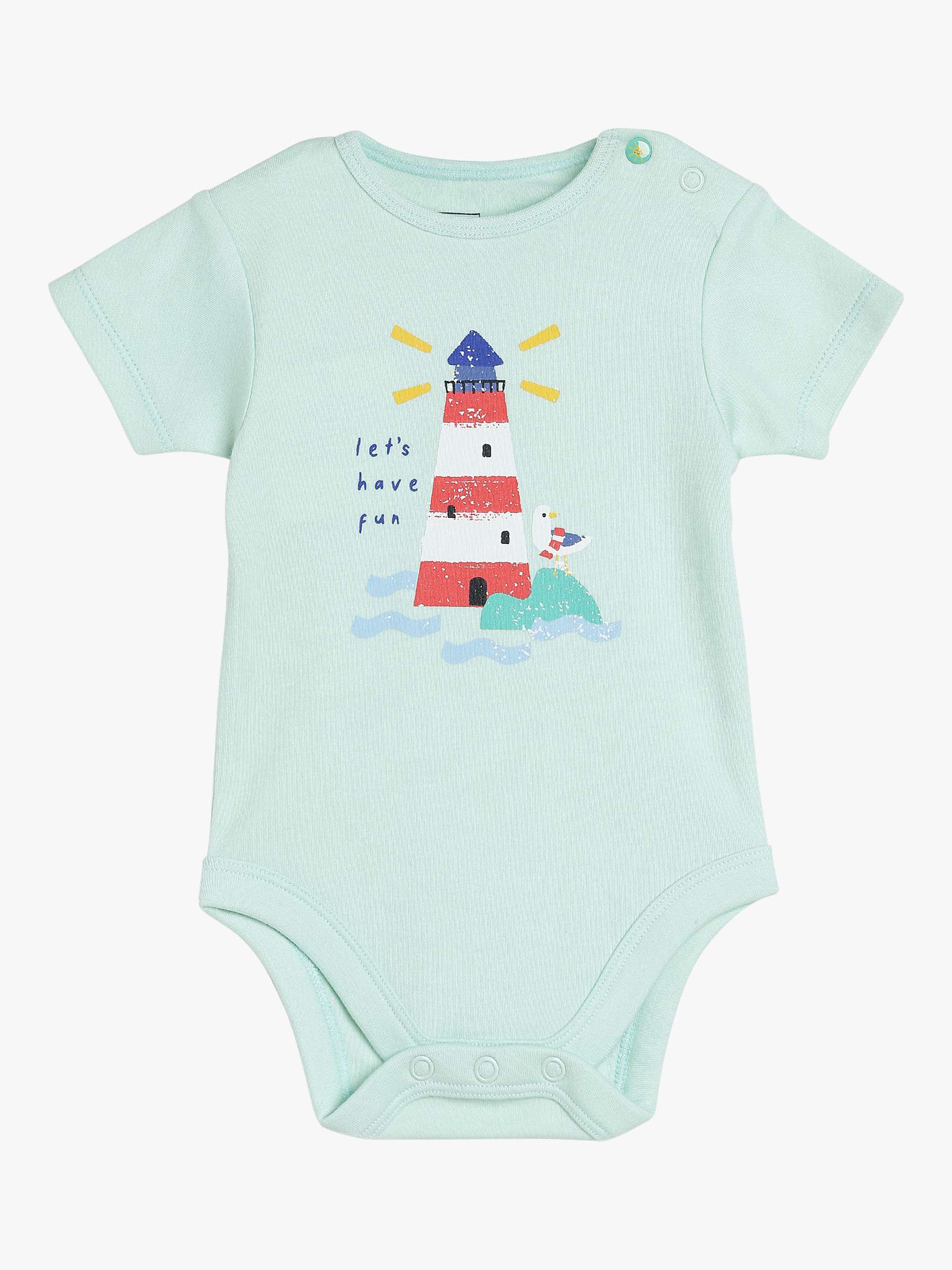 Buy Mini Cuddles Baby Lighthouse Graphic Bodysuit & Shorts Set, Green/Multi Online at johnlewis.com