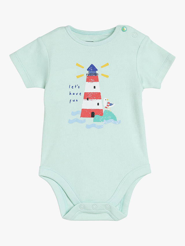 Mini Cuddles Baby Lighthouse Graphic Bodysuit & Shorts Set, Green/Multi