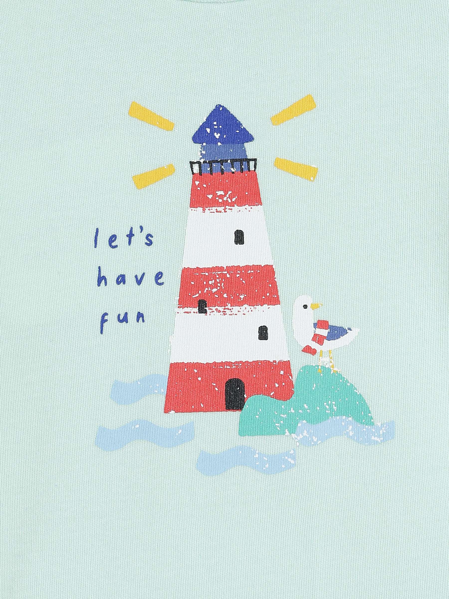 Buy Mini Cuddles Baby Lighthouse Graphic Bodysuit & Shorts Set, Green/Multi Online at johnlewis.com
