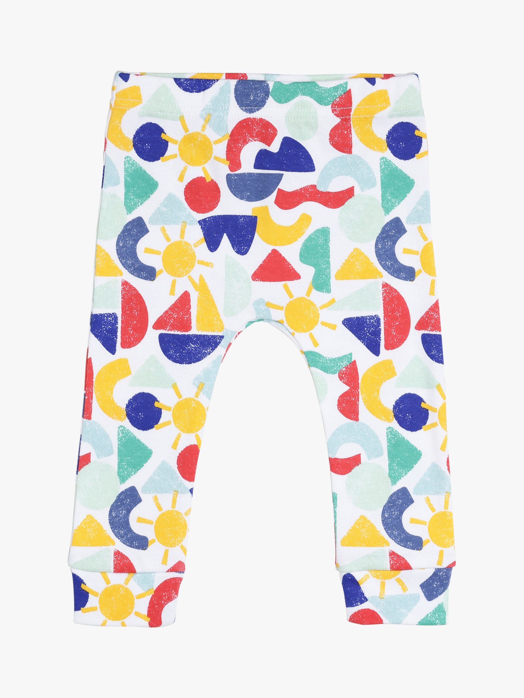 Mini Cuddles Baby Nautical Stripe & Coastal Graphic Top, Bodysuit & Leggings Set, Pack of 4, White/Multi, 6-9 months