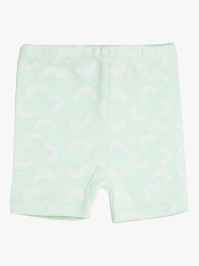 Mini Cuddles Baby Coastal Graphic & Plain Jacquard Textured Shorts, Pack of 3, Multi