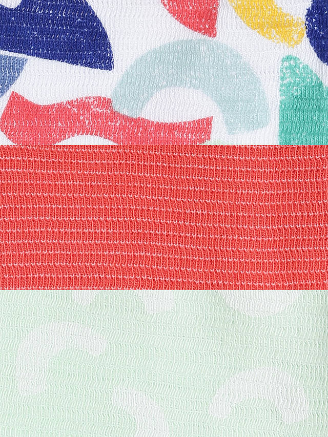 Mini Cuddles Baby Coastal Graphic & Plain Jacquard Textured Shorts, Pack of 3, Multi