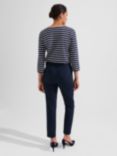 Hobbs Quin Cotton Blend Trousers, Navy, Navy