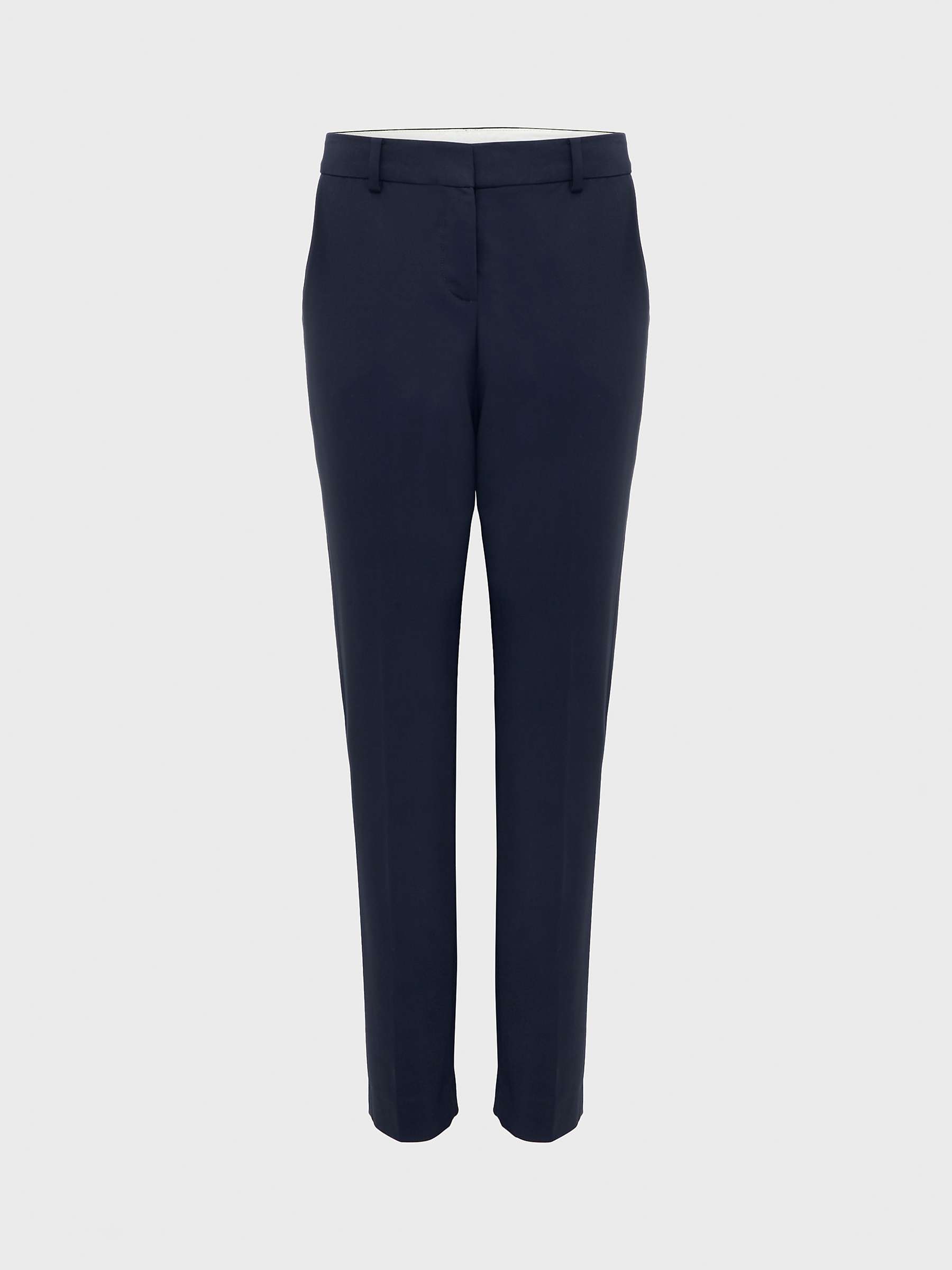 Buy Hobbs Quin Cotton Blend Trousers, Navy Online at johnlewis.com