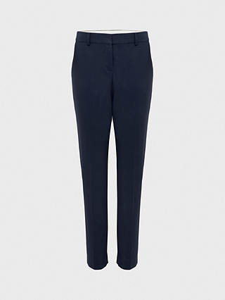Hobbs Quin Cotton Blend Trousers, Navy