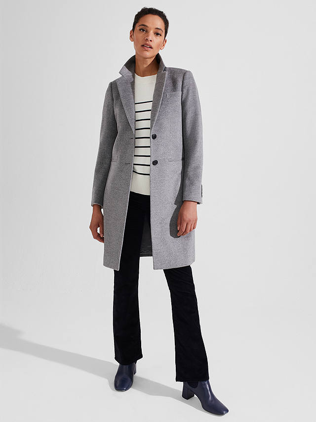 Hobbs Tilda Wool Tailored Coat, Grey