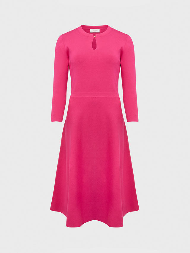 Hobbs Hailey Knitted Dress, Sapphire Pink