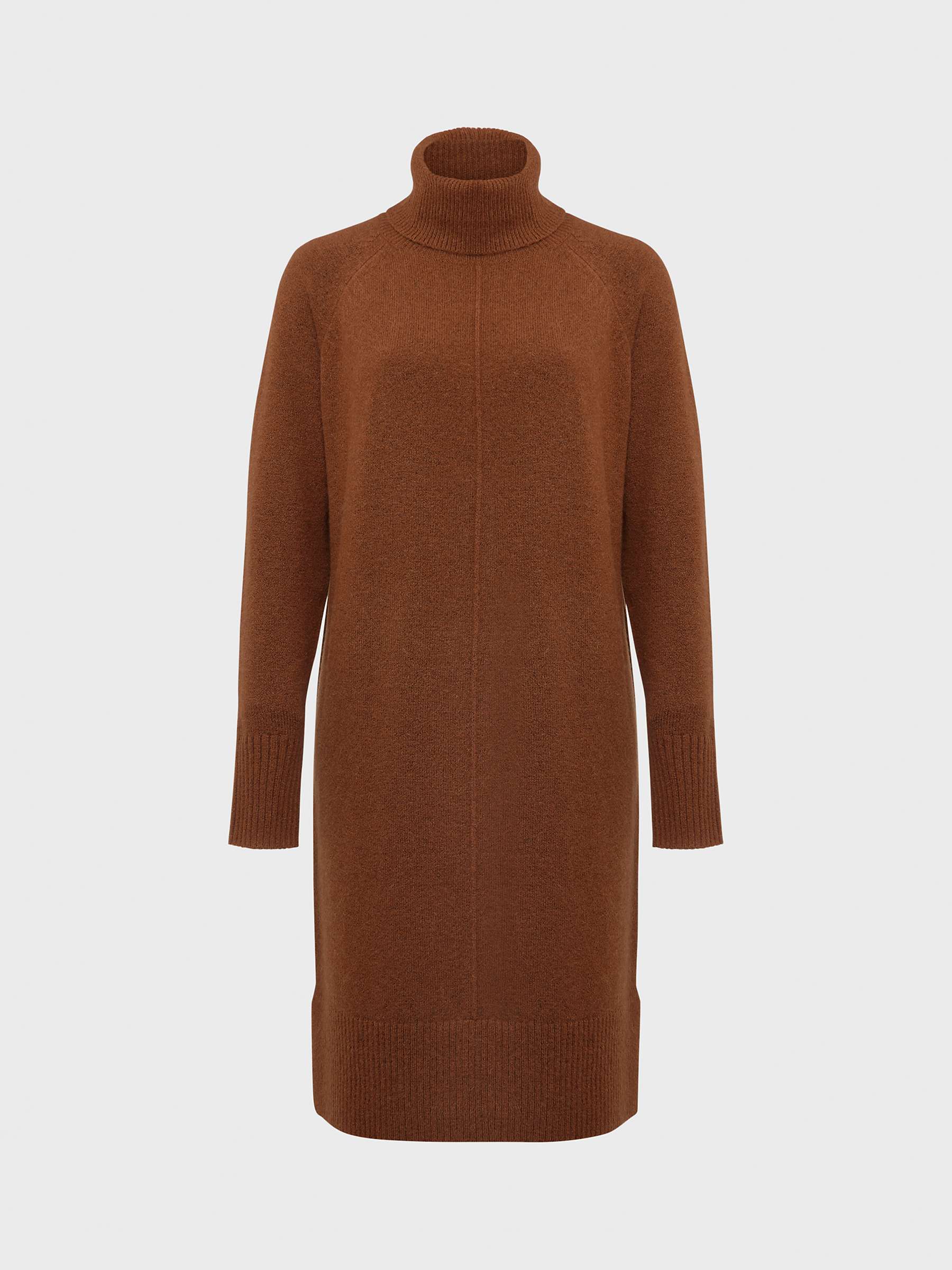 Buy Hobbs Nessa Wool Blend Knitted Dress, Toffee Online at johnlewis.com