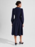 Hobbs Arianna Midi Dress, Midnight Navy, Midnight Navy