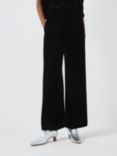 Velvet by Graham & Spencer Friday Velvet Wide Leg Trousers, Black, Black