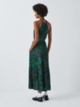 Velvet by Graham & Spencer Kareese Abstract Print Satin Maxi Dress, Green/Multi, Green/Multi